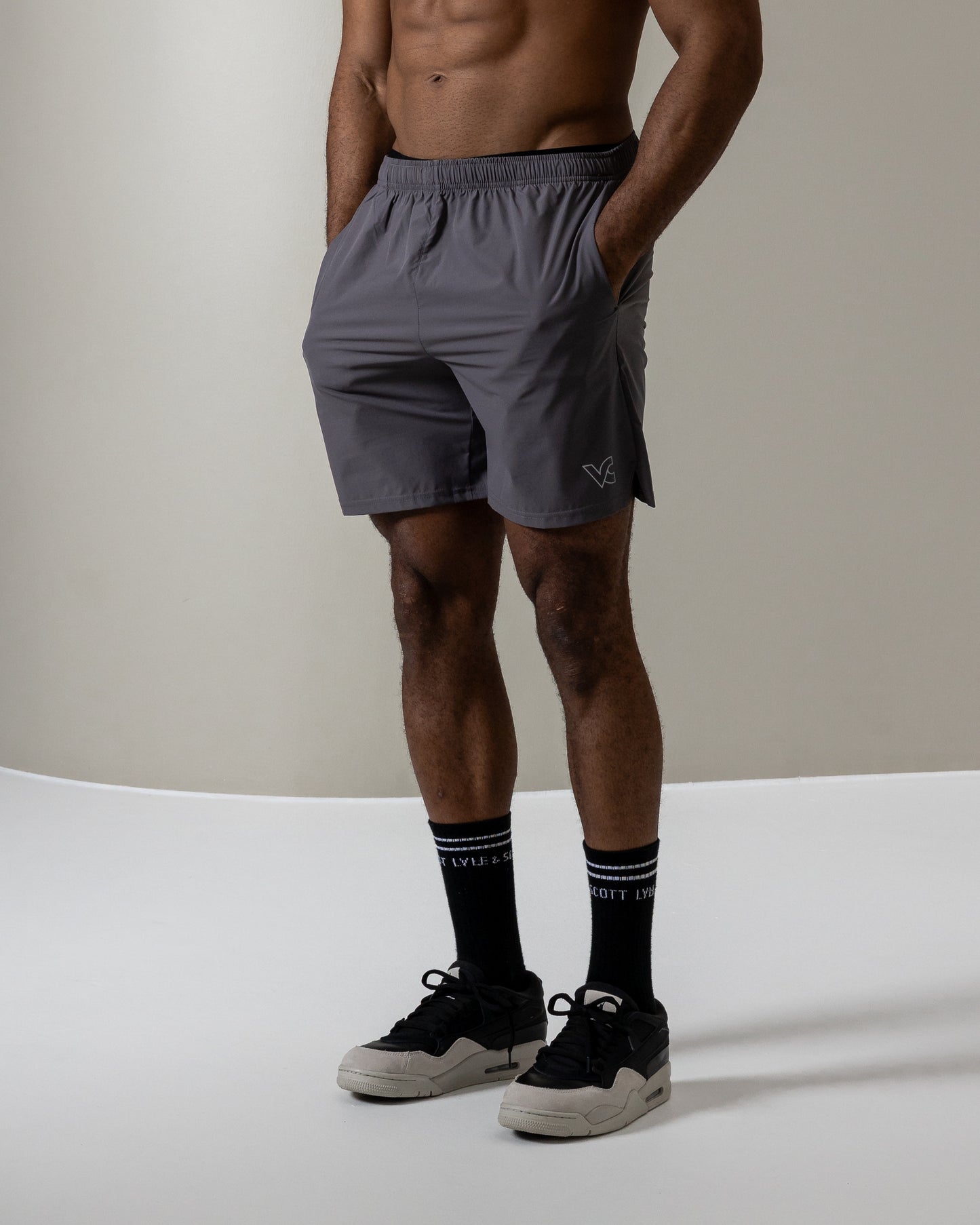 grey shorts for men