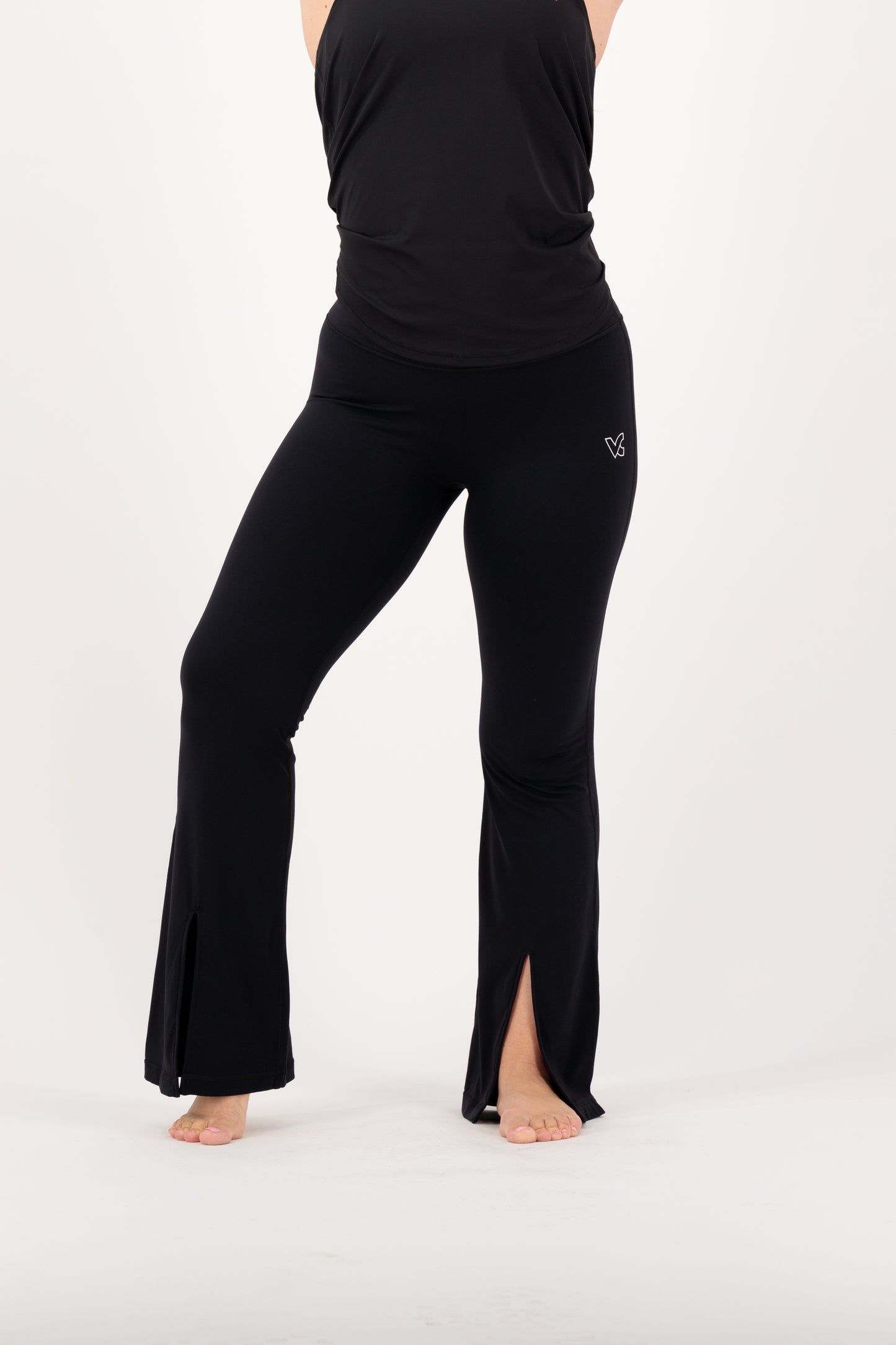 Classic Black Split Flared Leggings